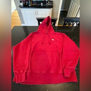 Like New Champion Men's Maroon Hooded Sweatshirt